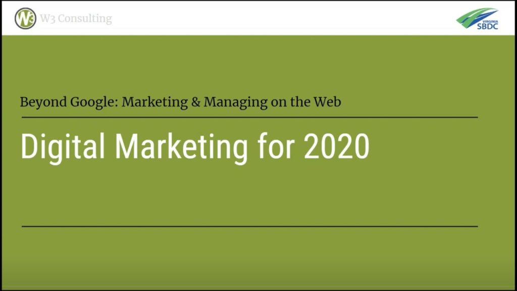 Small Business Digital Marketing Trends for 2020