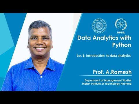 Lec 1, Introduction to Data Analytics