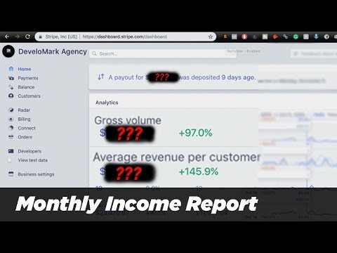 Digital Marketing Agency Monthly Income Report