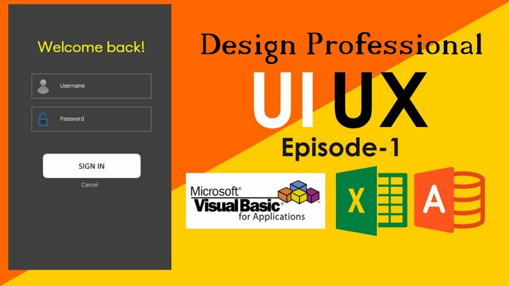 VBA UI UX-1: Build UI using Excel UserForm, Fields with watermark, transparent icons & Buttons