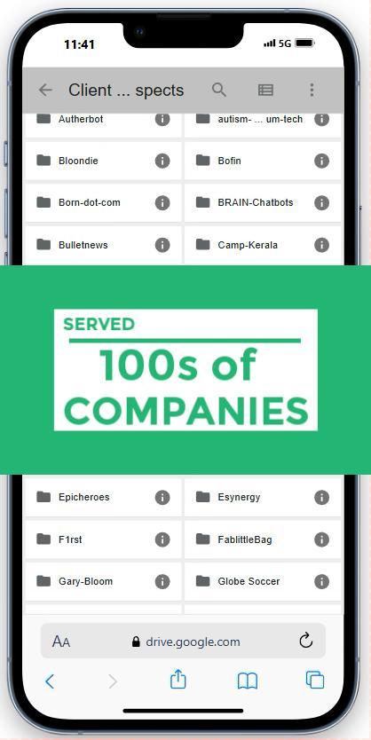 100s of companies served.